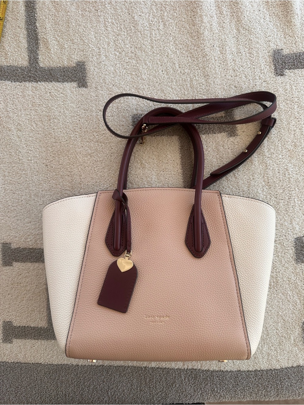 kate spade Two-Tone Pebbled Leather medium grace satchel - Picture 12 of 14